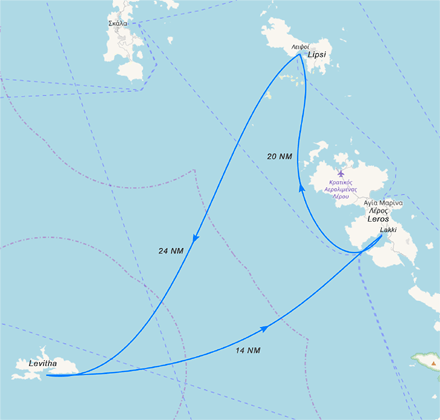 Nautical map of the GSR 2026 sailing routes